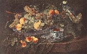 FYT, Jan Still-life with Fruits and Parrot sdg china oil painting artist